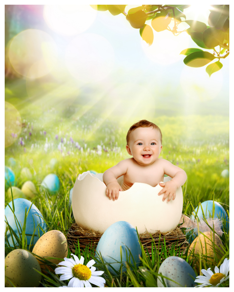 Amazing Easter photo of baby in an egg